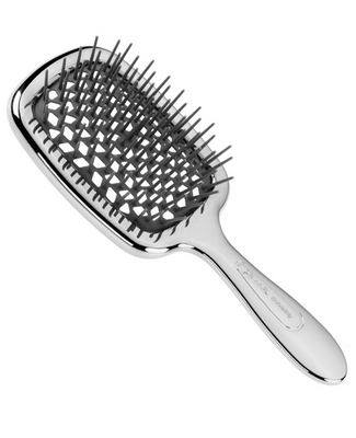 Janeke Superbrush Silver&Black Расческа для волос серебристая с черным 1832439852 фото