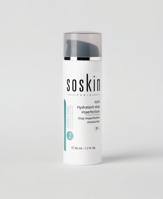 Soskin Зволожуючий крем для проблемної шкіри обличчя – AKN Stop imperfection moisturiser 50ml 30240 фото