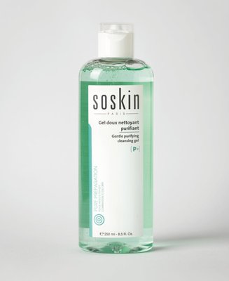 Soskin Очищуючий гель для жирної та комбінованої шкіри - Purifying cleansing gel 250ml 1821719015 фото