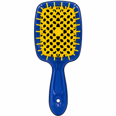 Щітка для волосся Janeke Superbrush, синя з жовтим