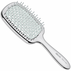 Janeke Superbrush Silver&White Розчіска для волосся срібна з білим
