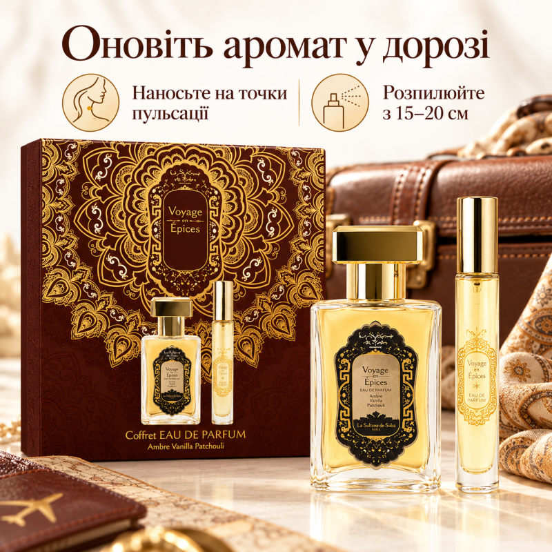 Набор Парфюмированная Вода Аюрведическая 50 мл + Распылитель 10 мл La Sultane De Saba Coffret EDP 50 Ml + 10 Ml Vapo Ayurvedique