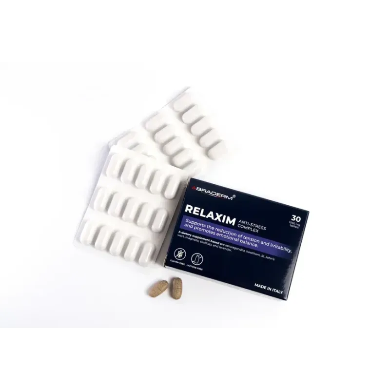 Дієтична добавка BRADERM RELAXIM Anti-Stress Complex, 30 таблеток