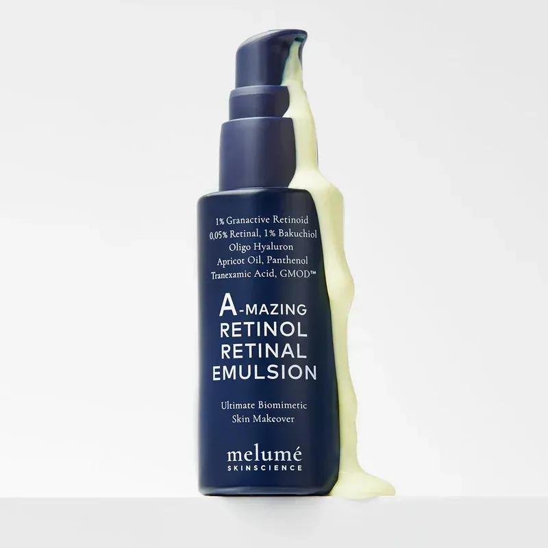 Нічна мікроемульсія з ретиноїдом і ретиналем Melume A-mazing Retinol Retinal Emulsion, 30 мл