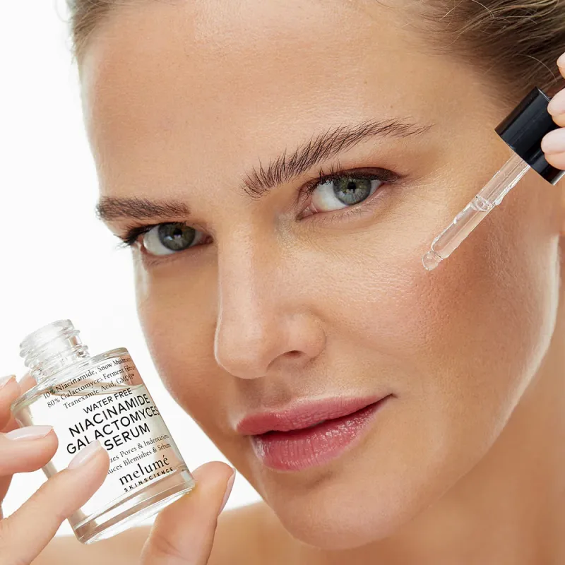 Сироватка з галактоміцетами і ніацинамідом на безводній основі Water-free Niacinamide Galactomyces Serum Melume, 30 мл