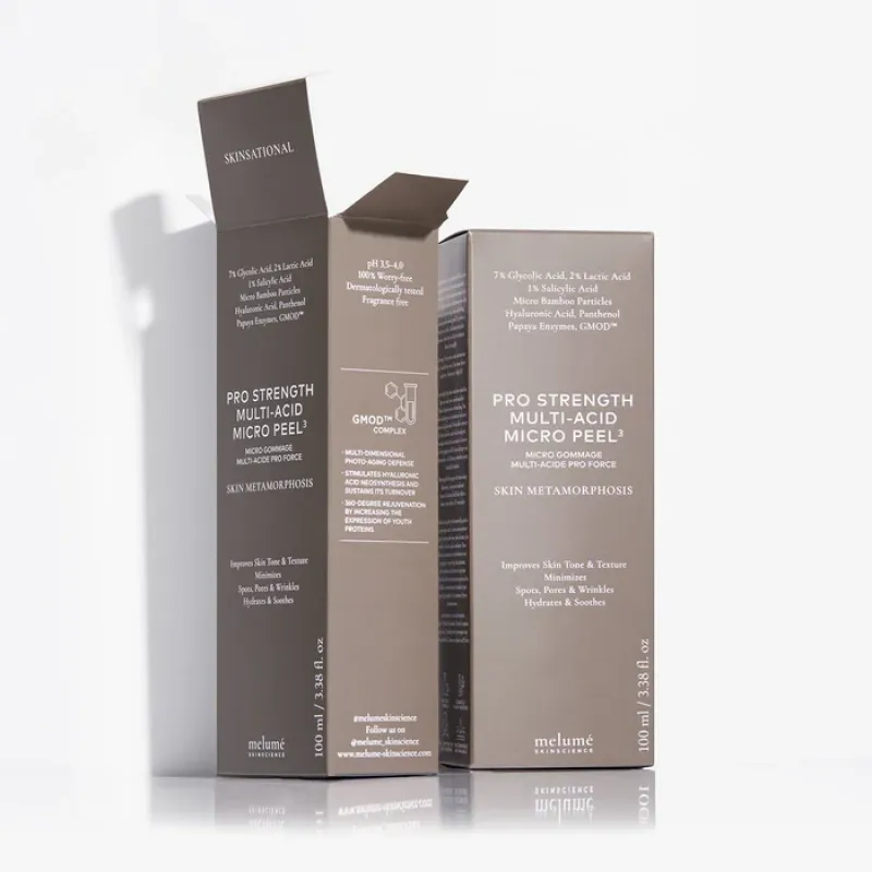 Мультикислотний пілінг для обличчя Melume Pro Strength Multi-Acid Micro Peel³, 100 мл