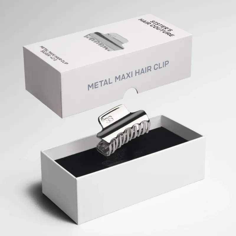 Металева заколка для волосся Sister's Aroma Silver Maxi