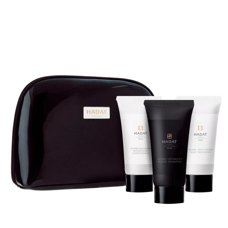 Ревіталізуючий набір з косметичкою Hadat - Hydro Intensive Repair Set 70ml+70ml+70ml