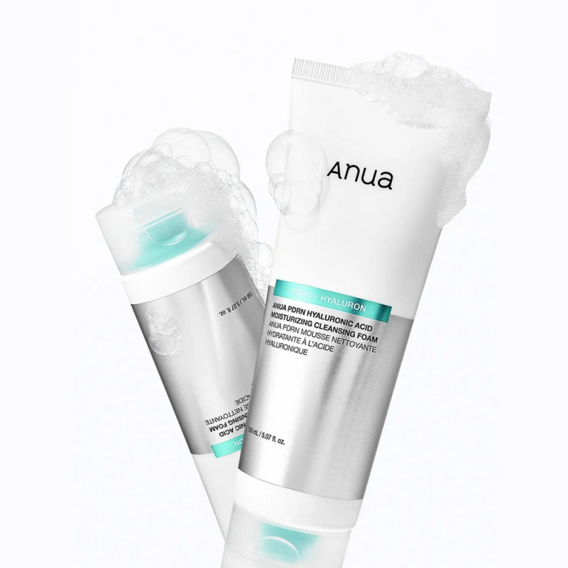 Пенка для умывания Anua PDRN Hyaluronic Acid Moisturizing Cleansing Foam с полинуклеотидами и гиалуроновой кислотой, 150 мл