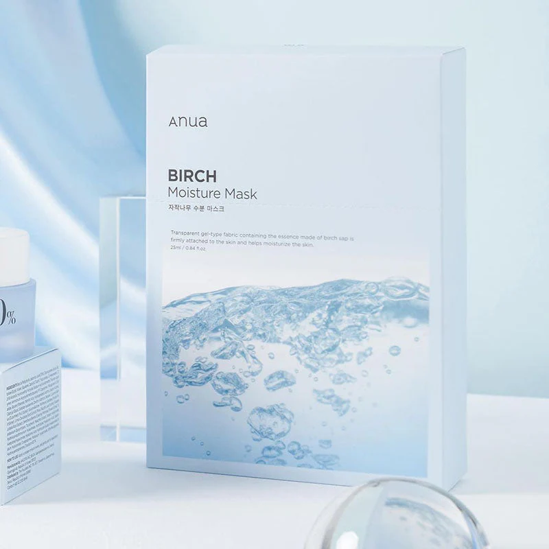 Увлажняющая тканевая маска для лица Anua Birch Moisture Sheet Mask, 25 мл x 10 шт