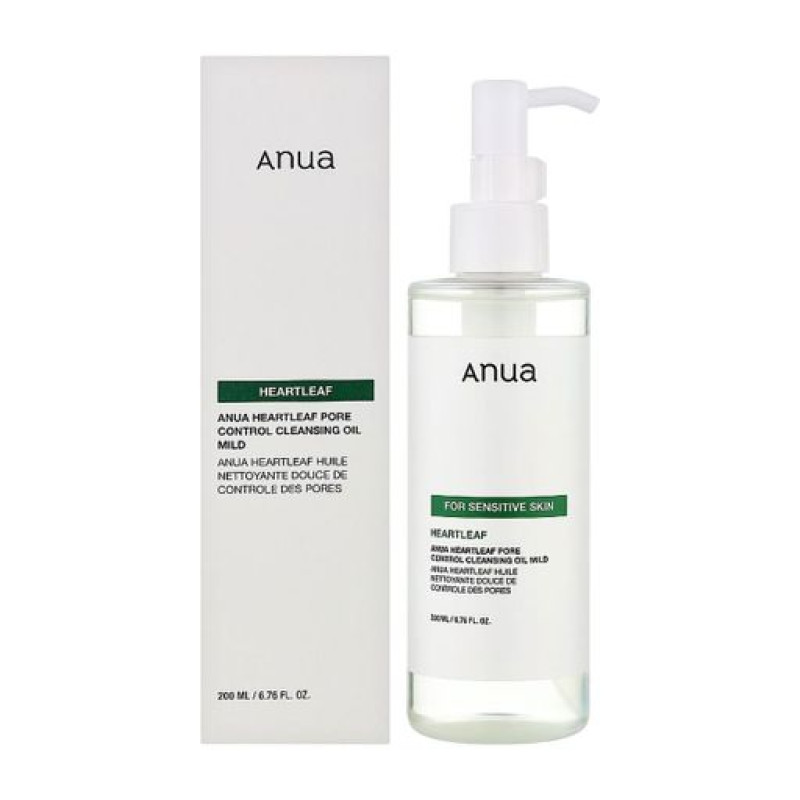 Гидрофильное масло для лица Anua Heartleaf Pore Control Cleansing Oil Mild для чувствительной кожи, 200 мл