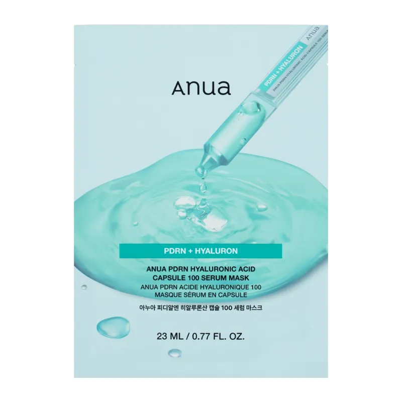 Тканевая маска для лица Anua PDRN + Hyaluronic Acid Capsule 100 Serum Mask, 23 мл x 10 шт