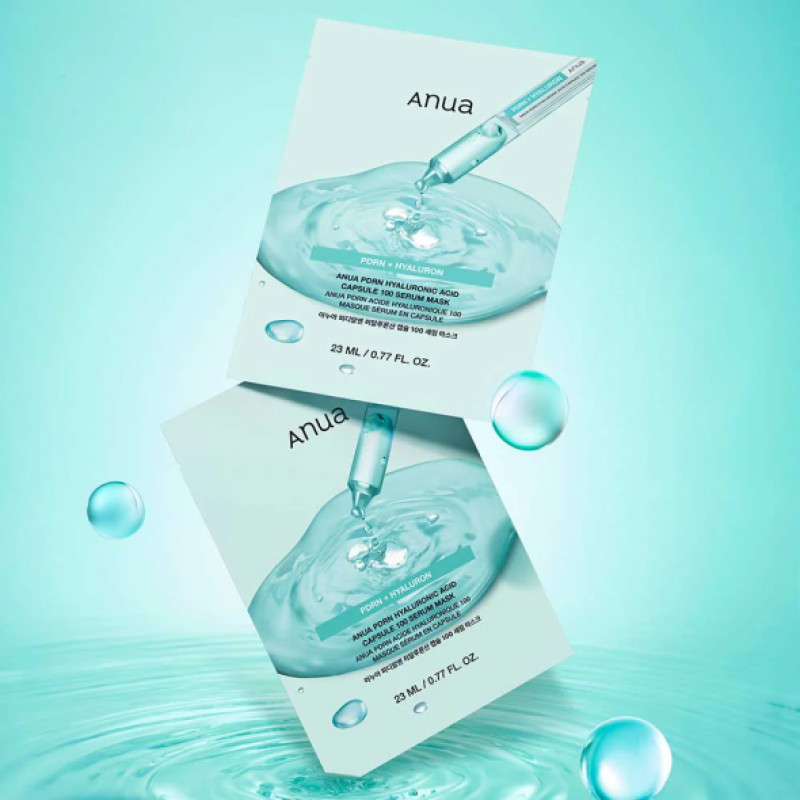 Тканевая маска для лица Anua PDRN + Hyaluronic Acid Capsule 100 Serum Mask, 23 мл x 10 шт