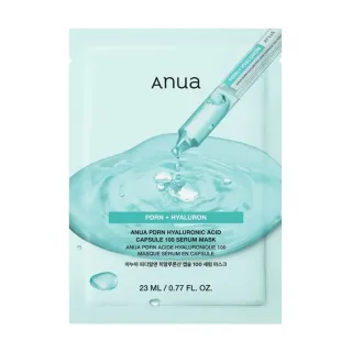 Тканинна маска для обличчя Anua PDRN + Hyaluronic Acid Capsule 100 Serum Mask, 23 мл x 1 шт