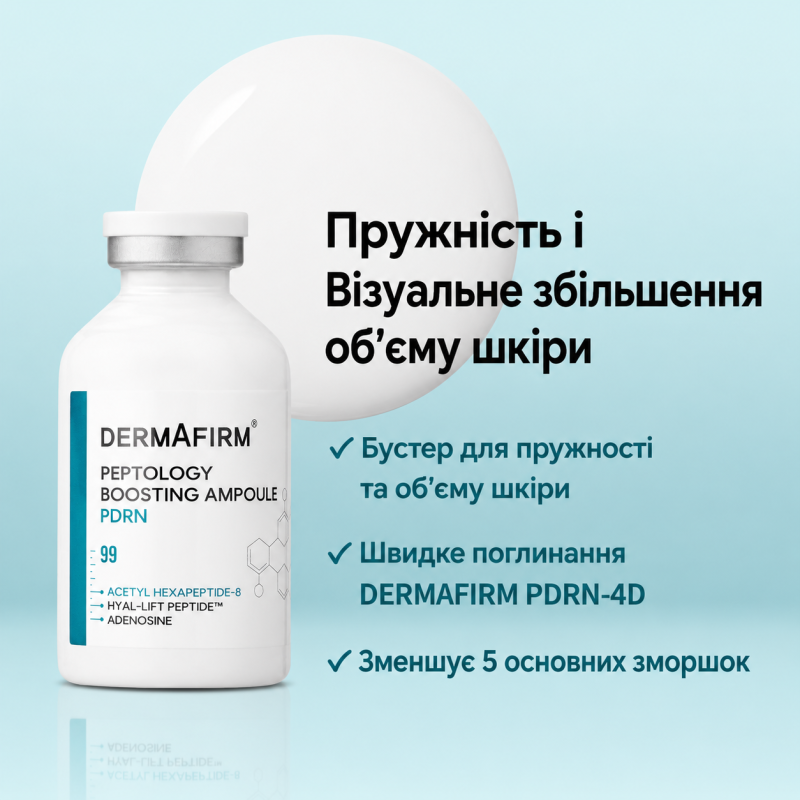 Сыворотка-филлер DERMAFIRM Peptology Boosting Ampoule PDRN, 30 мл