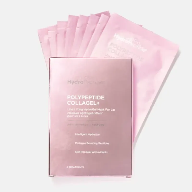Гідрогелева ліфтинг-маска для губ Hydropeptide PolyPeptide Collagel+ Lip Mask, 8 шт