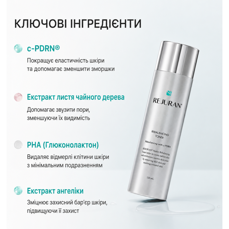 Відновлюючий тонер Rejuran Healer Rebalancing Toner 120 мл