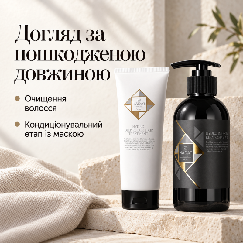Набір для інтенсивного відновлення Intensive Hadat Repair Duo, Відновлювальний шампунь 250 мл + Маска для глибокого відновлення 250 мл