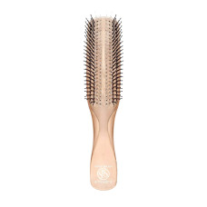 Масажна щітка-гребінець для волосся та шкіри голови S-Heart-S Scalp Brush World Model Long Pink Gold
