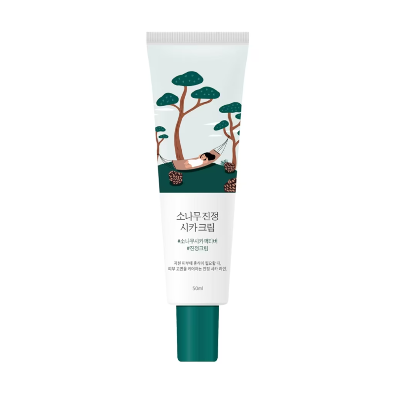 Заспокійливий крем для обличчя Round Lab Pine Calming Cica Cream з екстрактом голок сосни, 50 мл