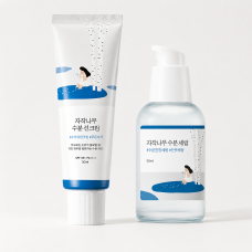 Дневной увлажняющий набор с SPF Round Lab Birch Juice Moisturizing Serum 50 мл + 1025 Dokdo Sunscreen 50 мл