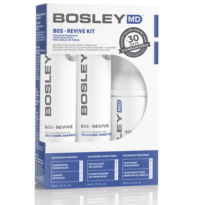 Набор для восстановления истончённых неокрашенных волос BosleyMD BOS Revive, 2 × 150 мл + 100 мл