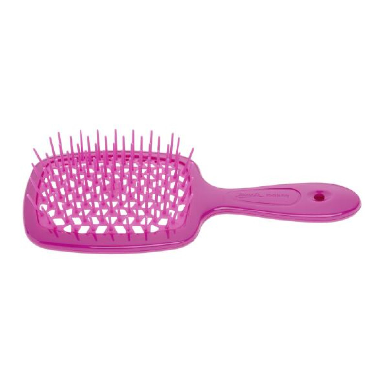 Щетка для волос Janeke Superbrush Small, неоново-розовая