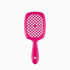Щетка для волос Janeke Superbrush Small, неоново-розовая