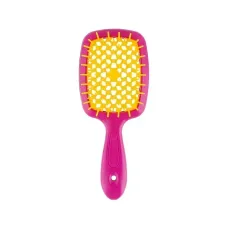 Щетка для волос Janeke Superbrush Small, розовая с желтым
