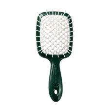 Щетка для волос Janeke Superbrush Small, зеленая с белым