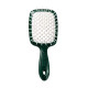 Щетка для волос Janeke Superbrush Small, зеленая с белым