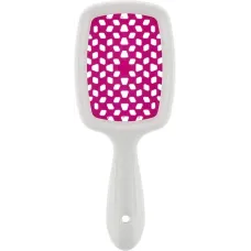 Щетка для волос Janeke Superbrush, белая с фуксией