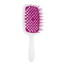 Щетка для волос Janeke Superbrush, белая с фуксией