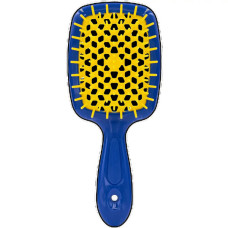 Щетка для волос Janeke Superbrush, синяя с желтым