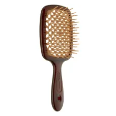Щетка для волос Janeke Superbrush, коричневая с бежевым
