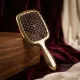 Щетка для волос Janeke Superbrush, золотая с коричневыми зубцами