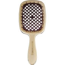 Щетка для волос Janeke Superbrush, золотая с коричневыми зубцами