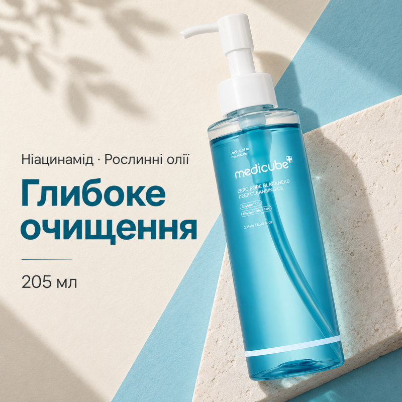 Гідрофільна олійка для глибокого очищення пор Medicube Zero Pore Blackhead Deep Cleansing Oil, 205 мл