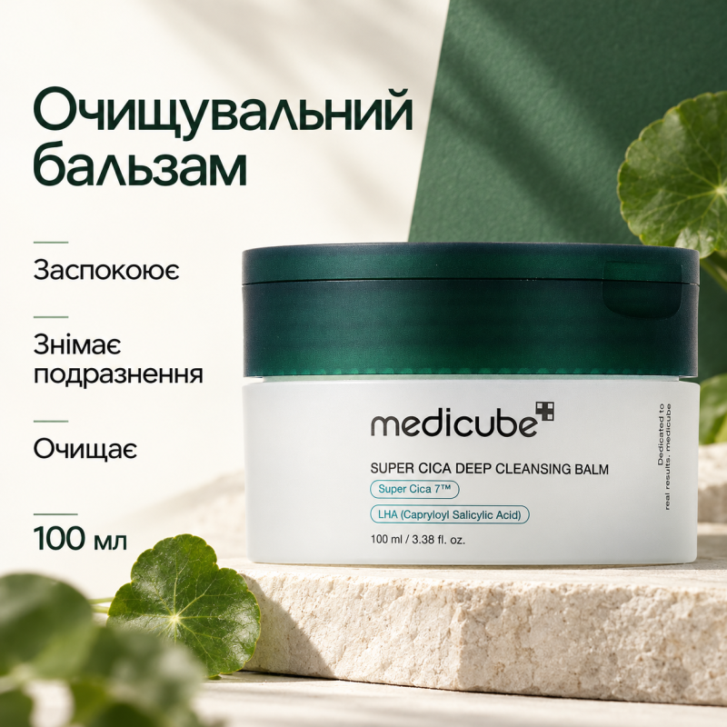 Гідрофільний очищувальний бальзам з центелою Medicube Super Cica Deep Cleansing Balm, 100 мл
