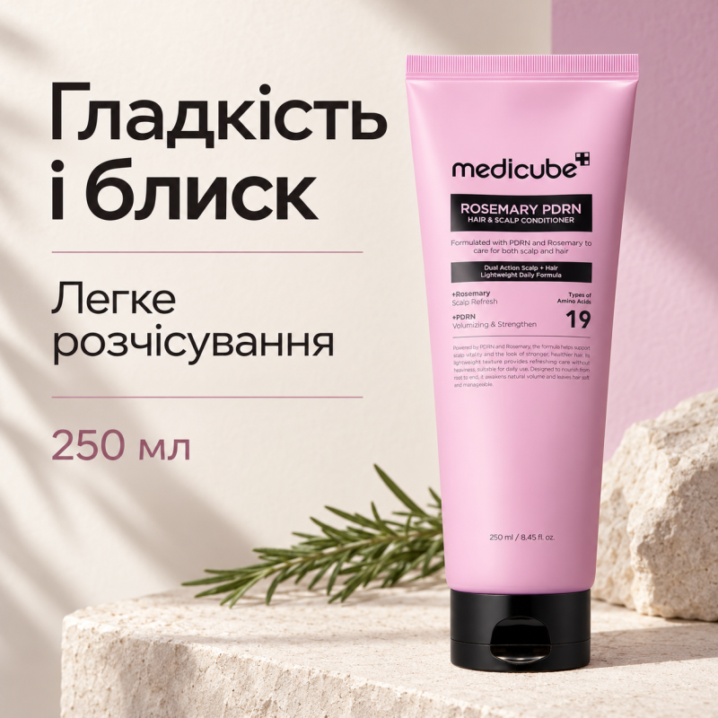 Укрепляющий кондиционер для волос и кожи головы с розмарином и полинуклеотидами Medicube Rosemary PDRN Hair&Scalp Conditioner, 250 мл
