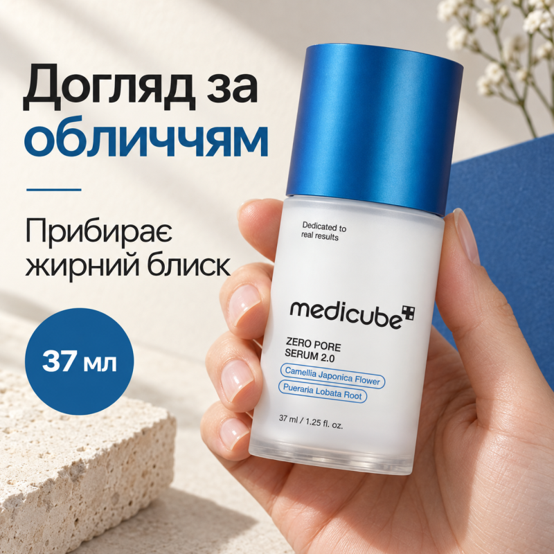 Себорегулююча протизапальна сироватка Medicube Zero Pore Serum 2.0, 37 мл