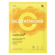 Тканинна маска з вітаміном С та глутатіоном для освітлення та сяйва Medicube Deep Vita C Glutatihione Brightening Mask, 27 мл * 1 шт
