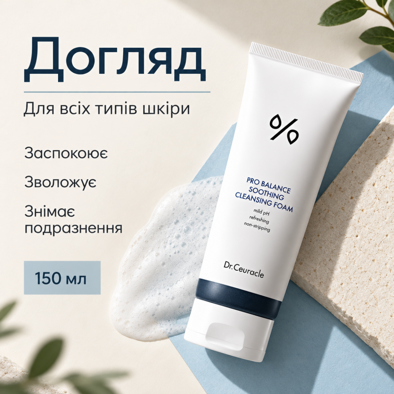 Гель для вмивання з пробіотиками Dr.Ceuracle Pro Balance Soothing Cleansing Foam, 150 мл