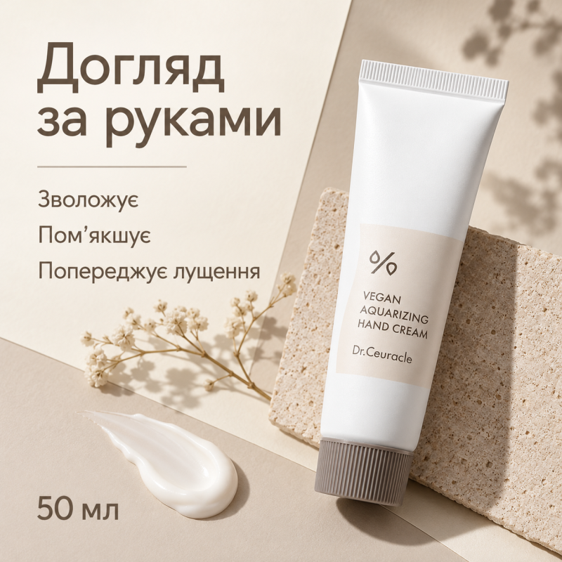 Зволожувальний крем для рук Dr.Ceuracle Vegan Aquarizing Hand Cream, 50 мл