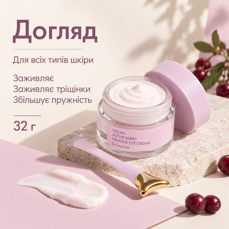 Зміцнювальний крем для шкіри навколо очей Dr.Ceuracle Vegan Active Berry Firming Eye Cream, 32 г