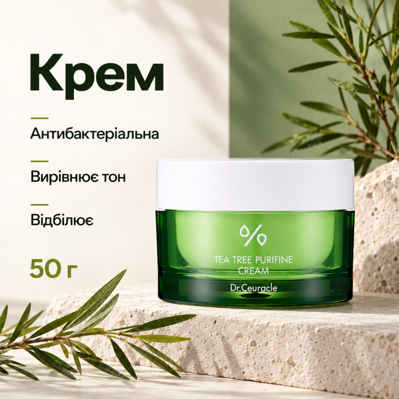 Крем з екстрактом чайного дерева Dr.Ceuracle Tea Tree Purifine Cream, 50 г