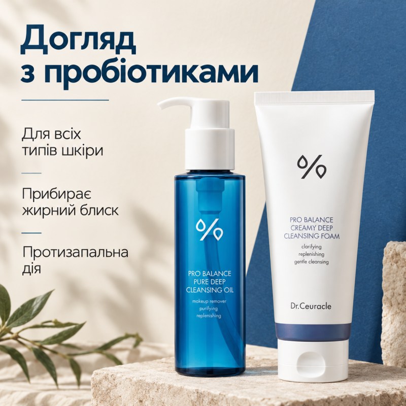 Набор для двухэтапного очищения кожи с пробиотиками Dr.Ceuracle Pro Balance Cleansing Duo Set, 2 в 1