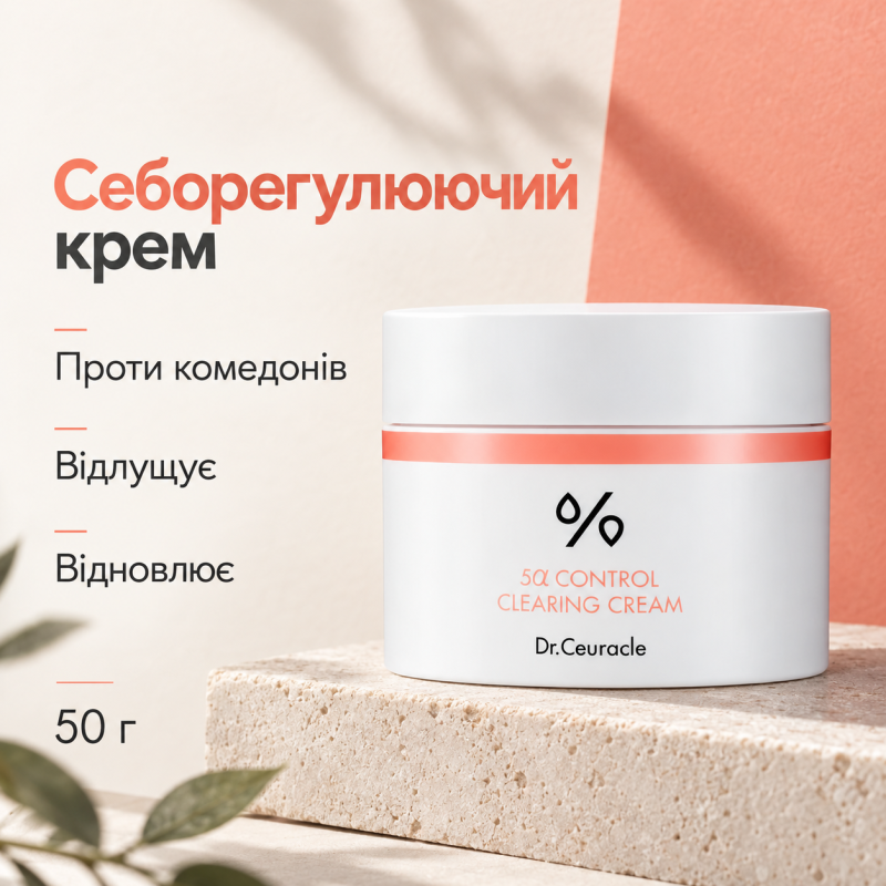 Себорегулирующий крем «5-альфа контроль» Dr.Ceuracle 5α Control Clearing Cream, 50 г