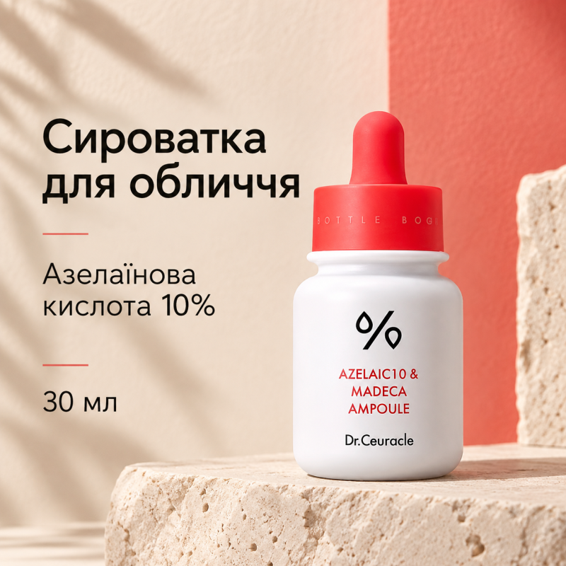 Сироватка з азелаїновою кислотою 10% та мадекасосидом Dr.Ceuracle Azelaic 10 & Madeca Ampoule, 30 мл