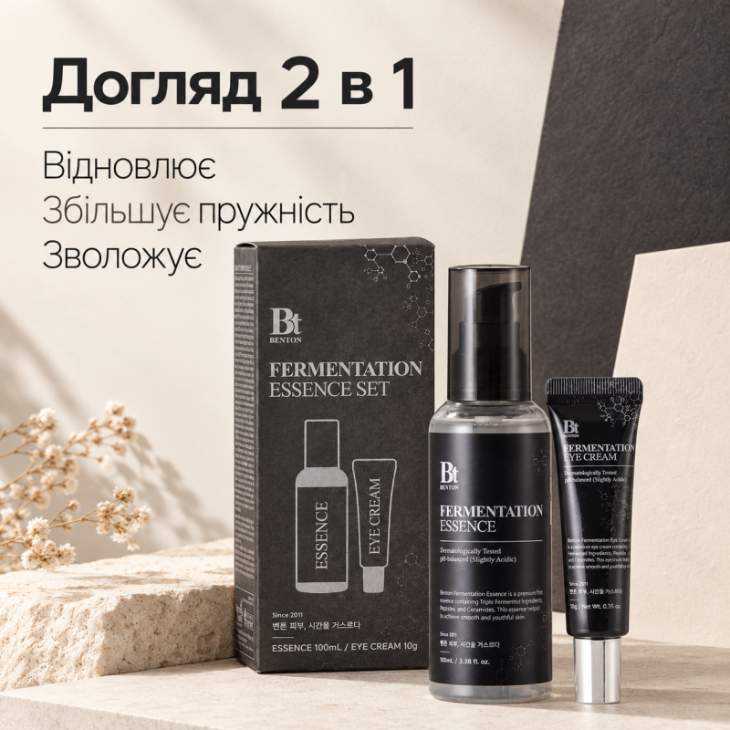 Набор косметики с ферментированными компонентами 2 в 1 Benton Fermentation Essence Set
